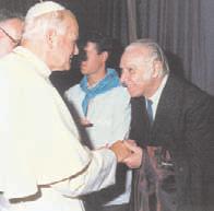 Michelini con Giovanni Paolo II